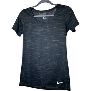 Nike Dry Legend 2.0 Black Heathered Scoop Neck Training Tee Shirt Small